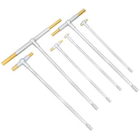 Dasqua 5911-0011 6 Piece 12" Long TiN Coated 5/16 to 6" Telescoping Gage Set