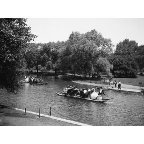 Boston Park C1900 Nthe Swan Boats In The Public Gardens In Boston Massachusetts C1900 Poster Print by (24 x 36)