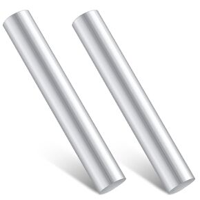 Zonon 2 Pcs 2" 6061 Aluminum Round Rod 13" Long, T6511, Extruded, 2" Diameter Aluminum Bar Metal Bar Solid Stick for DIY Craft, New Lathe Bar Stock