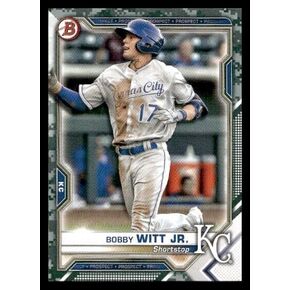 2021 Bowman #BP-1 Camo Bobby WITT Jr. Royals SP Pre Rookie, BLUE