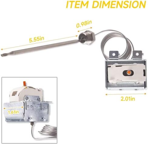 اتصال مزدوج PP10084 مفتاح ترموستات عالي الحد، إعادة ضبط يدوي، حد 450 درجة فهرنهايت/230 درجة مئوية، متوافق مع مقلاة بيتكو VF35، MGII، سلسلة SG14، إلخ in Kuwait