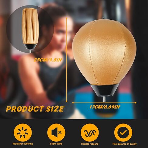 Universal Thick Leather Boxing Speed Ball Universal 8mm Screw - Golden in Kuwait