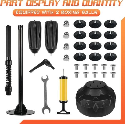 Speed Bar with Thick Base, Reflex bag Free Standing Boxing Bag with Adjustable Height & Reinforced Spring Strong Durable Relief Stress Ball for boxer fitness person in Kuwait