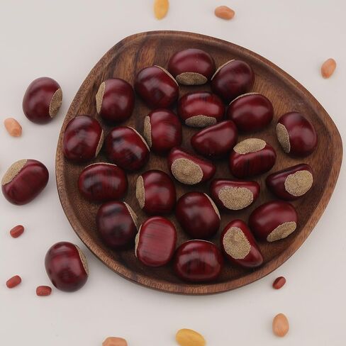 Gresorth Nut Decoration Artificial Fake Almond Food Model Lifelike Realistic Imitation Snack Display Wedding Christmas Thanksgiving 40pcs in Kuwait