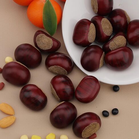 Gresorth Nut Decoration Artificial Fake Almond Food Model Lifelike Realistic Imitation Snack Display Wedding Christmas Thanksgiving 40pcs in Kuwait