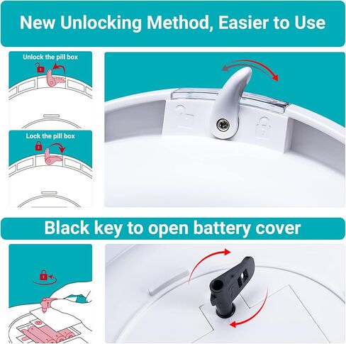 Zoksi 2023 Upgrade Bluetooth Smart Automatic Pill Dispenser, Electronic Medication Dispenser for Elderly, 28 Compartments Medicine Organizer with Sound and App Alarm in Kuwait