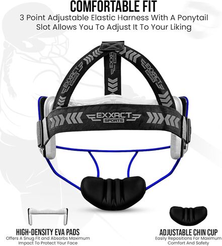 Exxact Sports Softball Face Mask Girls Youth & Adult, Protective Lightweight Fielders Mask Softball Youth for Enhanced Performance in Saudi Arabia