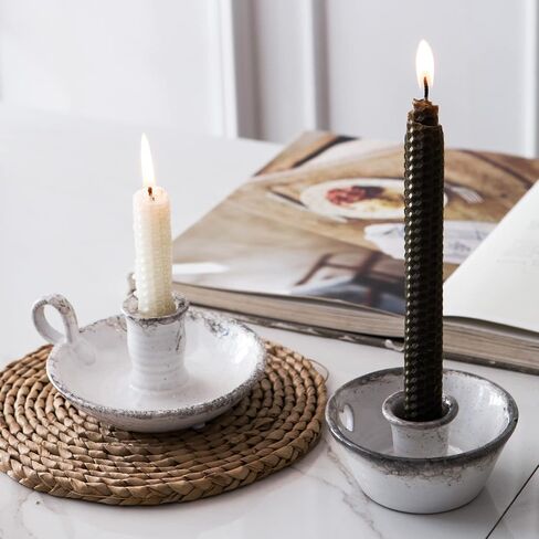 Candle Holder Ceramic Candlestick Holder, Candlelight Stand for Spell Candles, Taper Candles, and Incense, Halloween Christmas Dining Room Home Decoration Display in Saudi Arabia