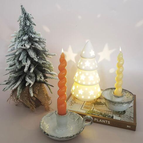 Candle Holder Ceramic Candlestick Holder, Candlelight Stand for Spell Candles, Taper Candles, and Incense, Halloween Christmas Dining Room Home Decoration Display in Saudi Arabia
