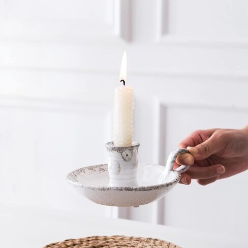 Candle Holder Ceramic Candlestick Holder, Candlelight Stand for Spell Candles, Taper Candles, and Incense, Halloween Christmas Dining Room Home Decoration Display in Saudi Arabia