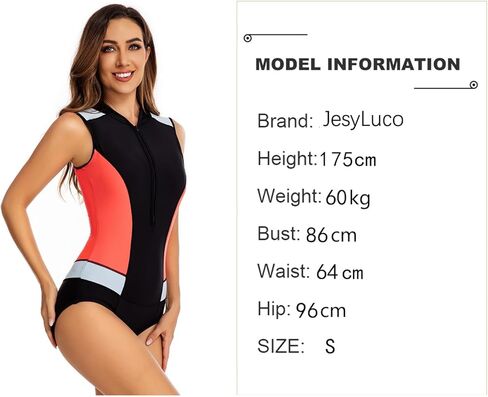 بدلة سباحة قطعة واحدة بدون أكمام من JesyLuco للنساء بسحاب أمامي، ملابس سباحة للتحكم في البطن in Kuwait