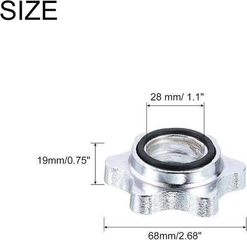 uxcell Dumbbell Hex Nut, 4Pcs M25 Anti-Slip Lock Collar Screw for Barbell Dumbbell Weight Lifting in Saudi Arabia