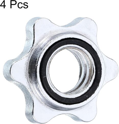 uxcell Dumbbell Hex Nut, 4Pcs M25 Anti-Slip Lock Collar Screw for Barbell Dumbbell Weight Lifting in Saudi Arabia