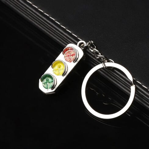 Gadpiparty Metal Key Ring 4pcs Traffic Lights Keychain Mini Traffic Lights keyring Traffic Light Lamp for Nurses Lights Keychain Car Keyring Keychain (Mixed Color Purse Keychain in Saudi Arabia
