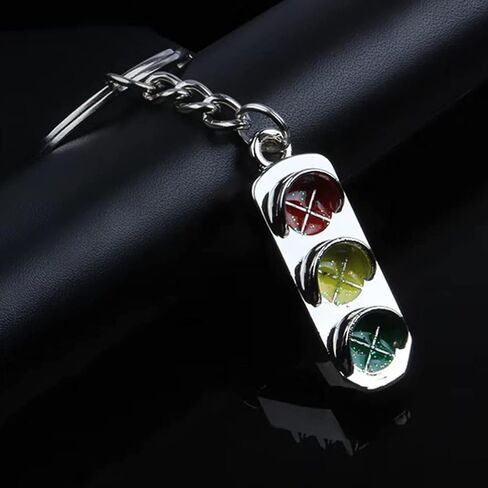 Gadpiparty Metal Key Ring 4pcs Traffic Lights Keychain Mini Traffic Lights keyring Traffic Light Lamp for Nurses Lights Keychain Car Keyring Keychain (Mixed Color Purse Keychain in Saudi Arabia