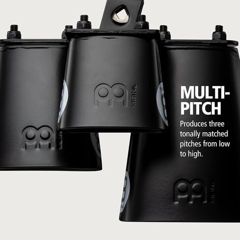 Meinl Percussion SLTRI-BK Black Powder Coated Steel Triple Bell in Saudi Arabia