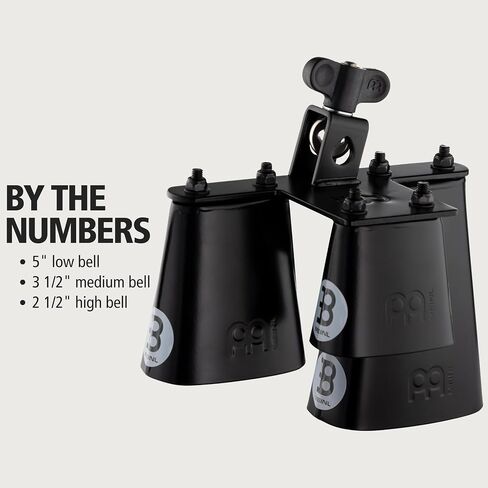 Meinl Percussion SLTRI-BK Black Powder Coated Steel Triple Bell in Saudi Arabia