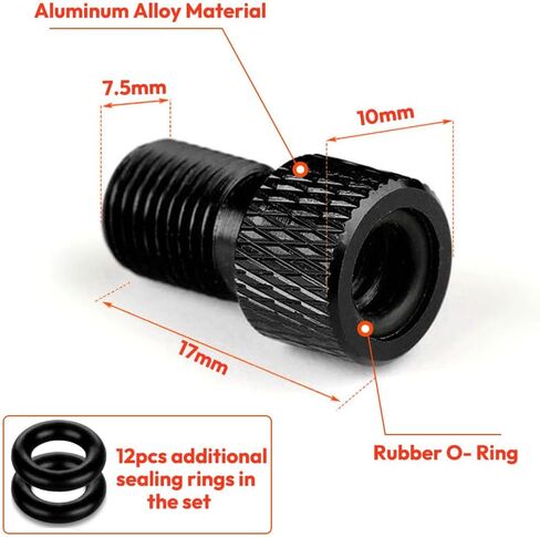 4 قطع محول صمام بريستا، محول صمام بريستا إلى شريدر، نفخ الإطار باستخدام مضخة قياسية أو ضاغط هواء، بما في ذلك 6 قطع من قلوب صمامات بريستا بدون أنابيب و8 قطع من أغطية جذع الصمام in Kuwait