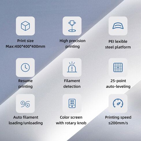 Voxelab ترقية Aquila X3 Max، طابعة FDM ثلاثية الأبعاد، تسوية تلقائية ذات 25 نقطة ومنصة فولاذية مغناطيسية قابلة للإزالة، سرعة تصل إلى 200 مم/ ثانية، حجم طباعة 400 × 400 × 400 مم in Saudi Arabia