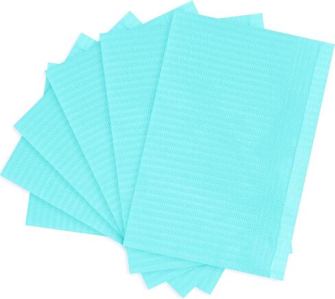 مرايل أسنان سوداء من Smilco، مرايل طبيب الأسنان للاستعمال مرة واحدة، مقاس 33.02 سم × 45.72 سم، 50 قطعة من مرايل المريض ورق الوشم، 3 طبقات مقاومة للماء، ملاءات مريلة الأسنان المقاومة للماء لطبيب الأسنان أو صينية طبية، غطاء طاولة للأظافر in Kuwait