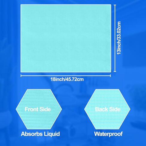 مرايل أسنان سوداء من Smilco، مرايل طبيب الأسنان للاستعمال مرة واحدة، مقاس 33.02 سم × 45.72 سم، 50 قطعة من مرايل المريض ورق الوشم، 3 طبقات مقاومة للماء، ملاءات مريلة الأسنان المقاومة للماء لطبيب الأسنان أو صينية طبية، غطاء طاولة للأظافر in Kuwait