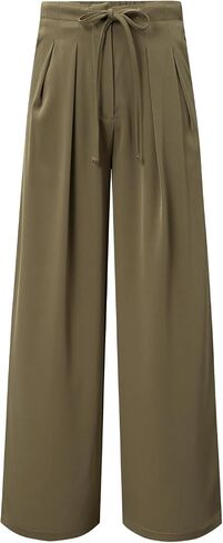 EVALESS Womens High Waisted Straight Leg Long Palazzo Pants Casual Business Office Work Trousers in Saudi Arabia