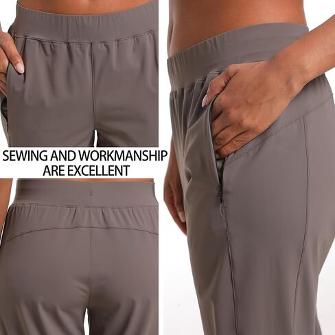 سراويل الركض النسائية من APWKL، سراويل رياضية خفيفة الوزن مع جيوب، سراويل رياضية بأساور مدببة سريعة الجفاف، صالة رياضية غير رسمية in Kuwait