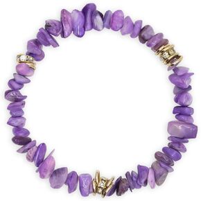 Gemstone Beaded Stretch Bracelet Healing Crystal Handmade Natural Amethyst Bracelet Natural Stone Beaded Bracelets for Women
