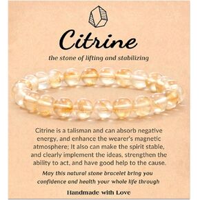 Your Always Charm Healing Beaded Bracelets for Women Natural Crystal Stone Gifts Anxiety Yoga Bracelet for Teens