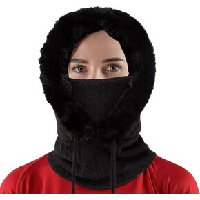 Balaclava Women,Windproof Winter Full Face Mask Warm Fleece Ski Mask for Men Women,Cold Weather Winter Ski Hats Face Scarf