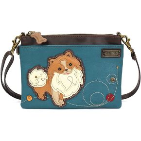 CHALA Mini Crossbody/Purse with Convertible Strap Stylish, Compact, Versatile - Pomeranian - Turquoise