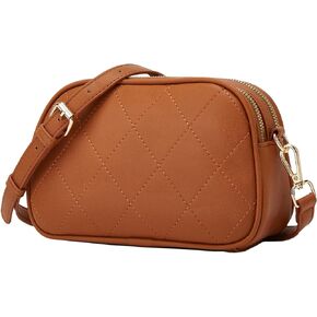 ZHIERNA Quilted Crossbody Purse Bag for Women,Lightweight Vegan Leather Shoulder Handbags Purse with Adjustable Strap