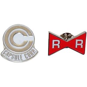 Great Eastern Entertainment Dragon Ball Z Capsule Corp & Red Ribbon Army Pin Set