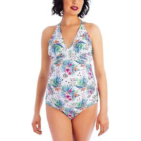 Oceanlily Lap Swimming-Cross Back Maternity Swimwear-Pregnancy Exercise Swimsuits-Maternity One Piece Bathing Suit