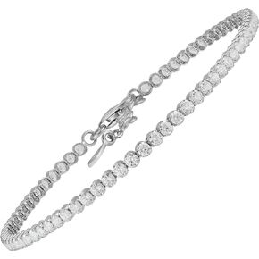 Silpada 'All Aglow' Cubic Zirconia Chain Bracelet in Sterling Silber, 7" + 1"