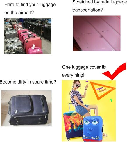 مايوسوتيس 510 غطاء حماية للامتعة بتصميم لطيف ثلاثي الابعاد مقاس 18-32 انش in Kuwait