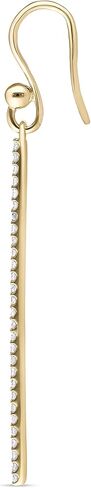 Diseno 0.33 ct Natural Diamond (G-H Color SI1-SI2 Clarity) Single Line Wire Hook Earrings in 10k Yellow Gold, Metal Gemstone, Diamond in Kuwait
