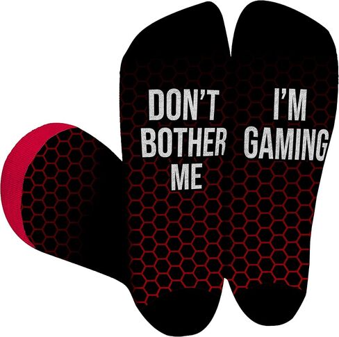 Socktastic Mens Don't Bother Me I'm Gaming Matrix - Funny Novelty Socks, Casual Crew Fits Shoe Size 8-12, Don't Bother Me I'm Gaming Matrix, Large US in Saudi Arabia