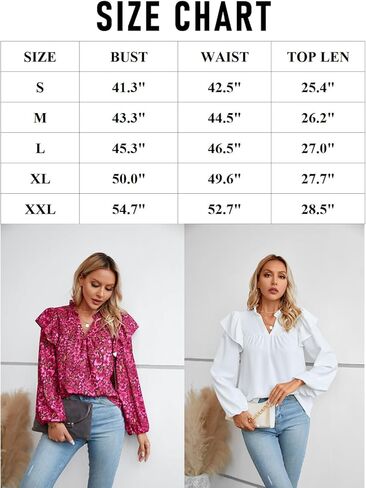 بلوزات LOLONG النسائية ذات الرقبة على شكل V مكشكشة طويلة/أكمام قصيرة أنيقة كاجوال من الزهور بوهو in Kuwait