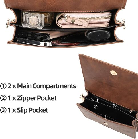 KouLi Buir Crossbody Purses for Women Shoulder Bags Vegan Leather Purse and Handbag in Kuwait
