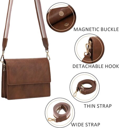 KouLi Buir Crossbody Purses for Women Shoulder Bags Vegan Leather Purse and Handbag in Kuwait