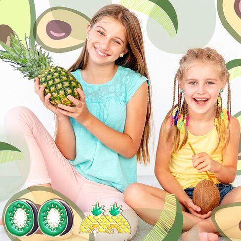 Ferreve 36 Pairs Summer Fruits Earring Studs for Girls Cute Pineapple Watermelon Strawberry Banana Stud Earrings Sets Tropical Fruit Enamel Earrings Gifts for Teen Girls Vocation Beach Part in Saudi Arabia