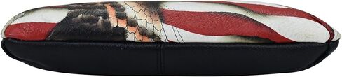 Anna by Anuschka Slim Crossbody, Stars and Stripes Black in Saudi Arabia