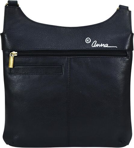 Anna by Anuschka Slim Crossbody, Stars and Stripes Black in Saudi Arabia