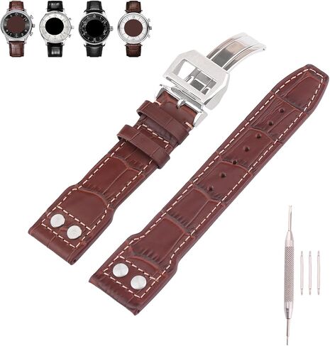 22mm Rubber Watch Bands Replacement Fit for IWC Big Pilot’s Watch Silicone Strap Wirstband for Men and Women Waterproof Bracelet Watch accessories in Kuwait