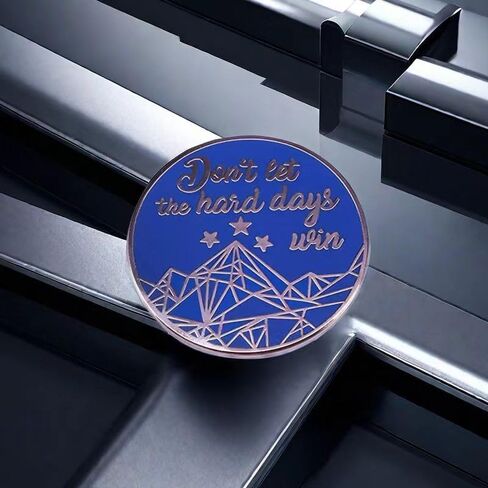 Ficsowy Don't let the hard days win Enamel Pin Backpack Lapel Inspirational Pin Gift for Her in Kuwait