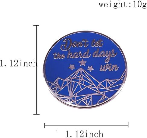 Ficsowy Don't let the hard days win Enamel Pin Backpack Lapel Inspirational Pin Gift for Her in Kuwait