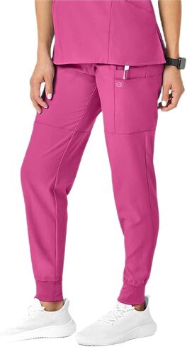 WonderWink W123 Women s Comfort Waist Cargo Jogger Pant Hot Pink, M Petite in Saudi Arabia