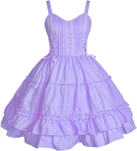 Women Sweet Cute Lolita Dress Classic Sleeveless Puffy Goth Lolita Dresses Anime Maid Halloween Cosplay Costume in Saudi Arabia