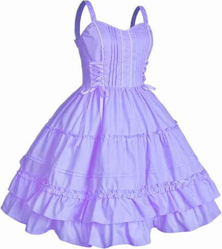 Women Sweet Cute Lolita Dress Classic Sleeveless Puffy Goth Lolita Dresses Anime Maid Halloween Cosplay Costume in Saudi Arabia